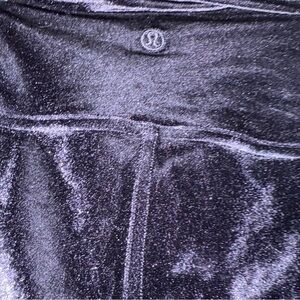 Lululemon Athletica black velvet legging